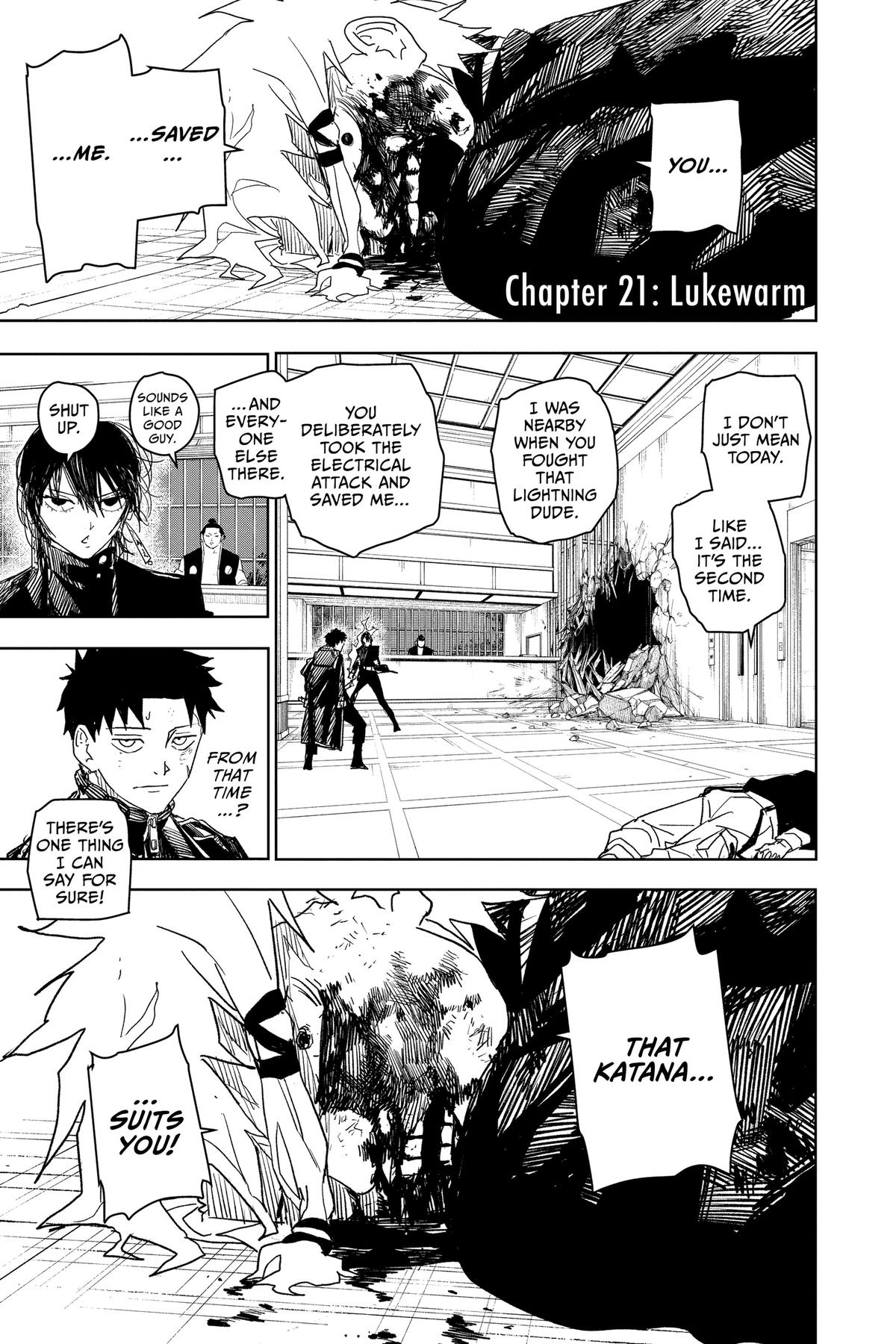 Kagurabachi Manga Chapter 21 page 1 - Lukewarm