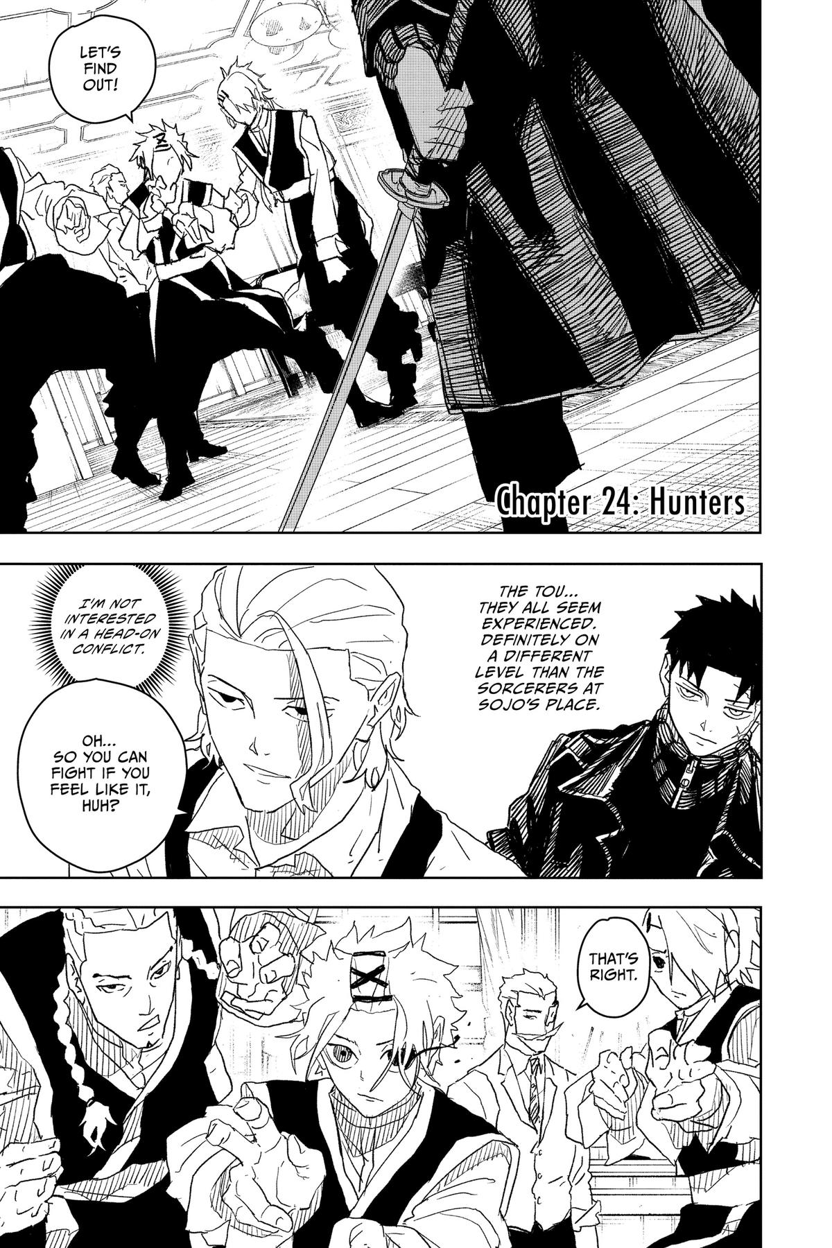 Kagurabachi Manga Chapter 24 page 1 - Hunters