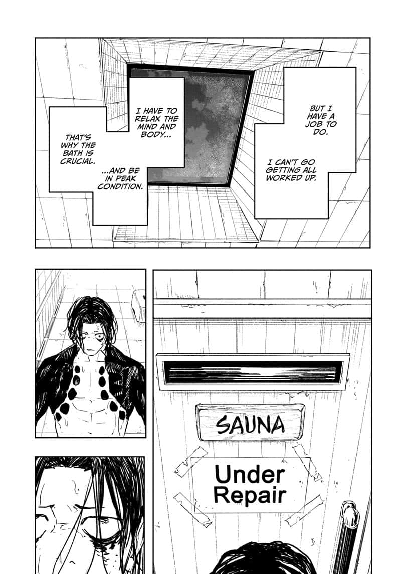 Kagurabachi Manga Chapter 58.5 page 5 - Genichi Sojo's Bathhouse Quest