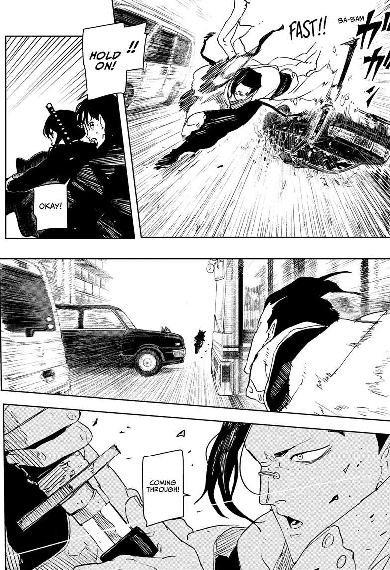 Kagurabachi Manga Chapter 63 page 13 - Car Chase