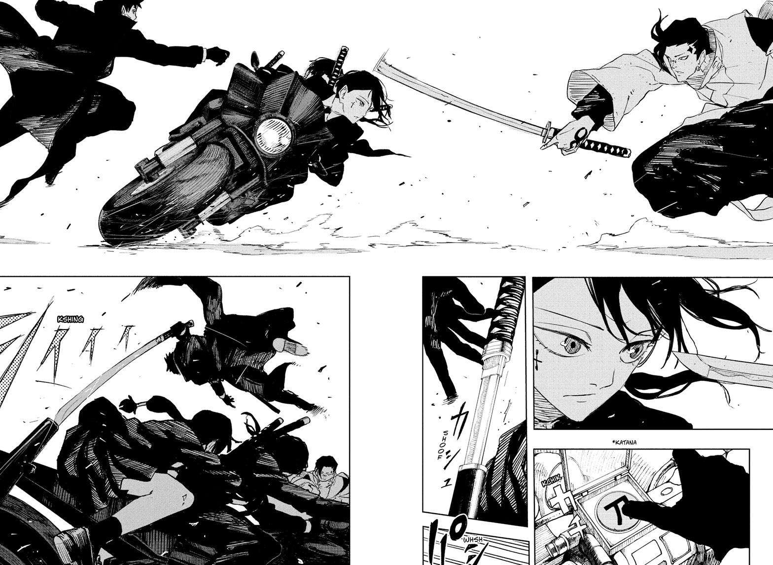 Kagurabachi Manga Chapter 63 page 19 - Car Chase