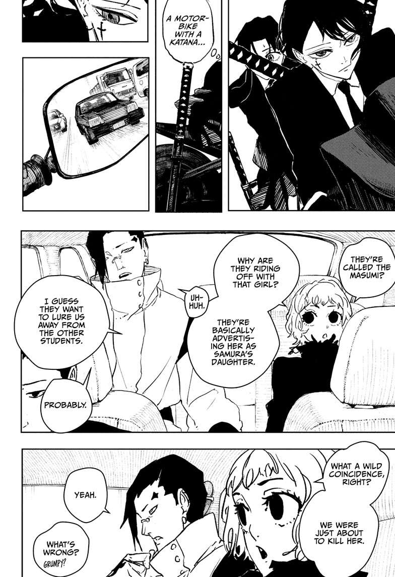 Kagurabachi Manga Chapter 63 page 9 - Car Chase