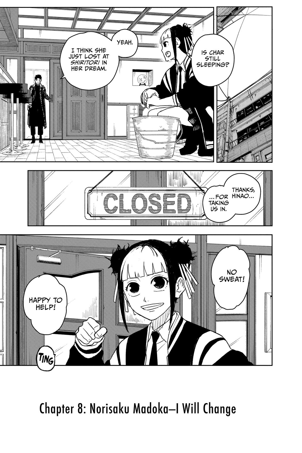 Kagurabachi Manga Chapter 8 page 3 - Norisaku Madoka: I Will Change