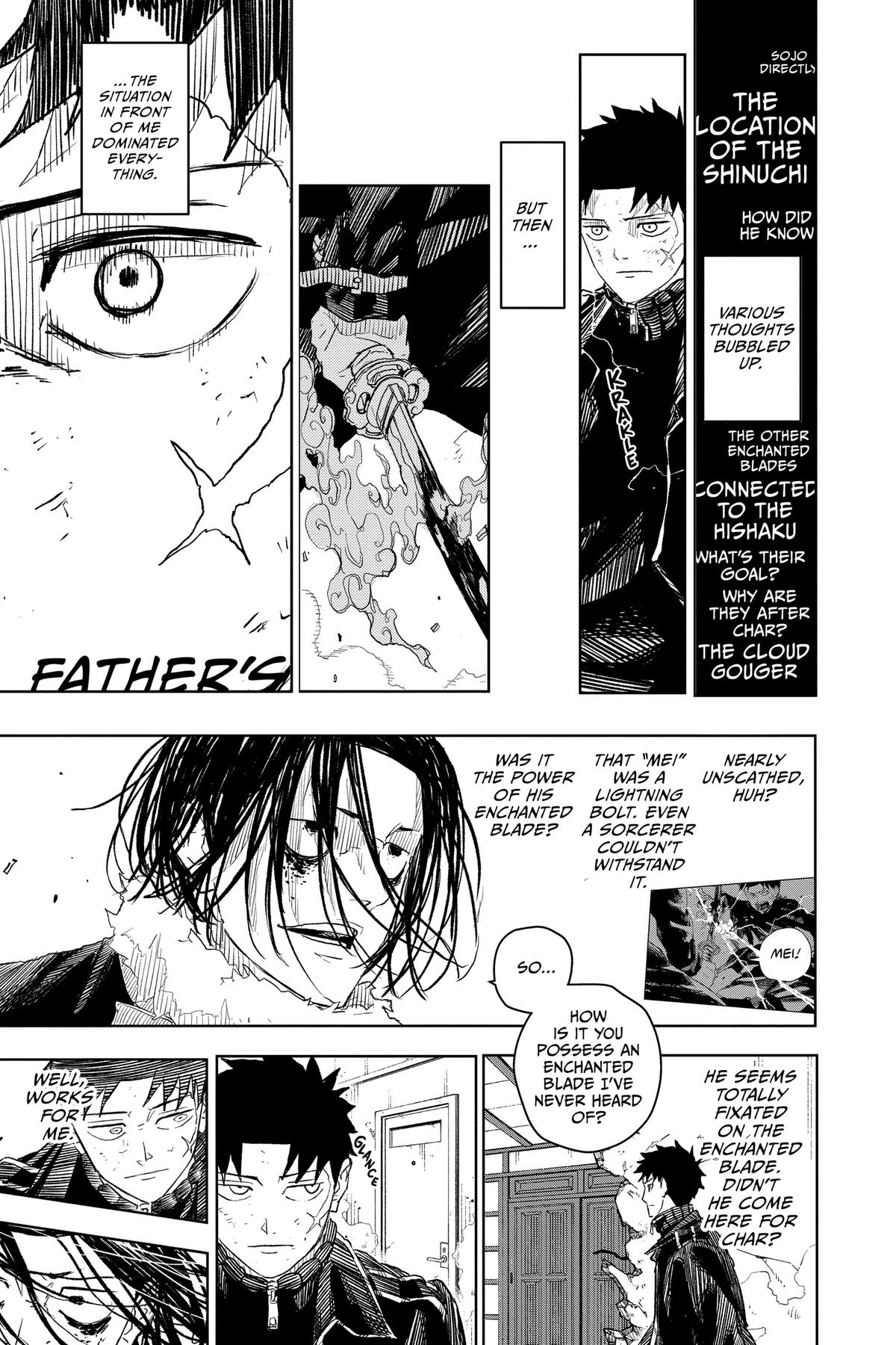 Kagurabachi Manga Chapter 9 page 12 - Enten vs. Cloud Gouger