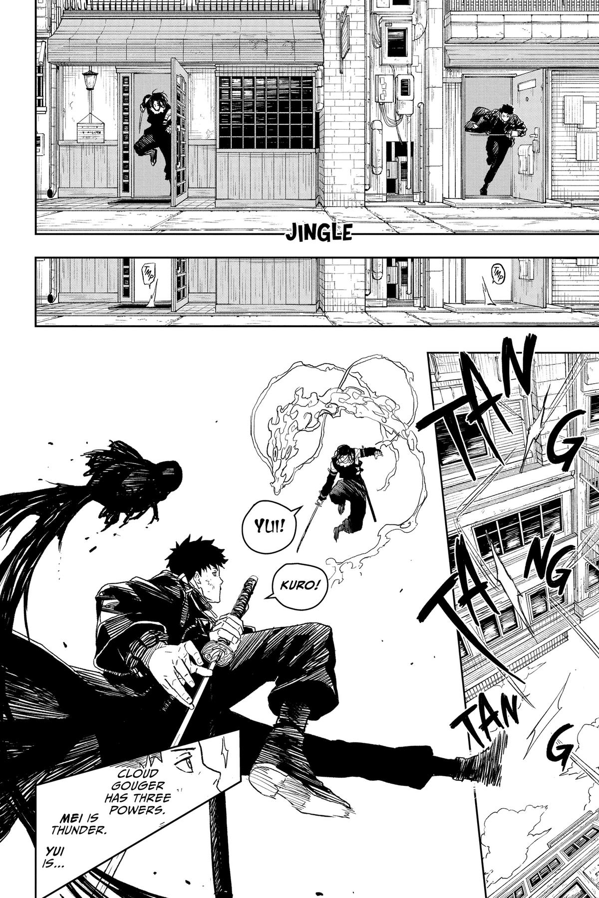 Kagurabachi Manga Chapter 9 page 13 - Enten vs. Cloud Gouger