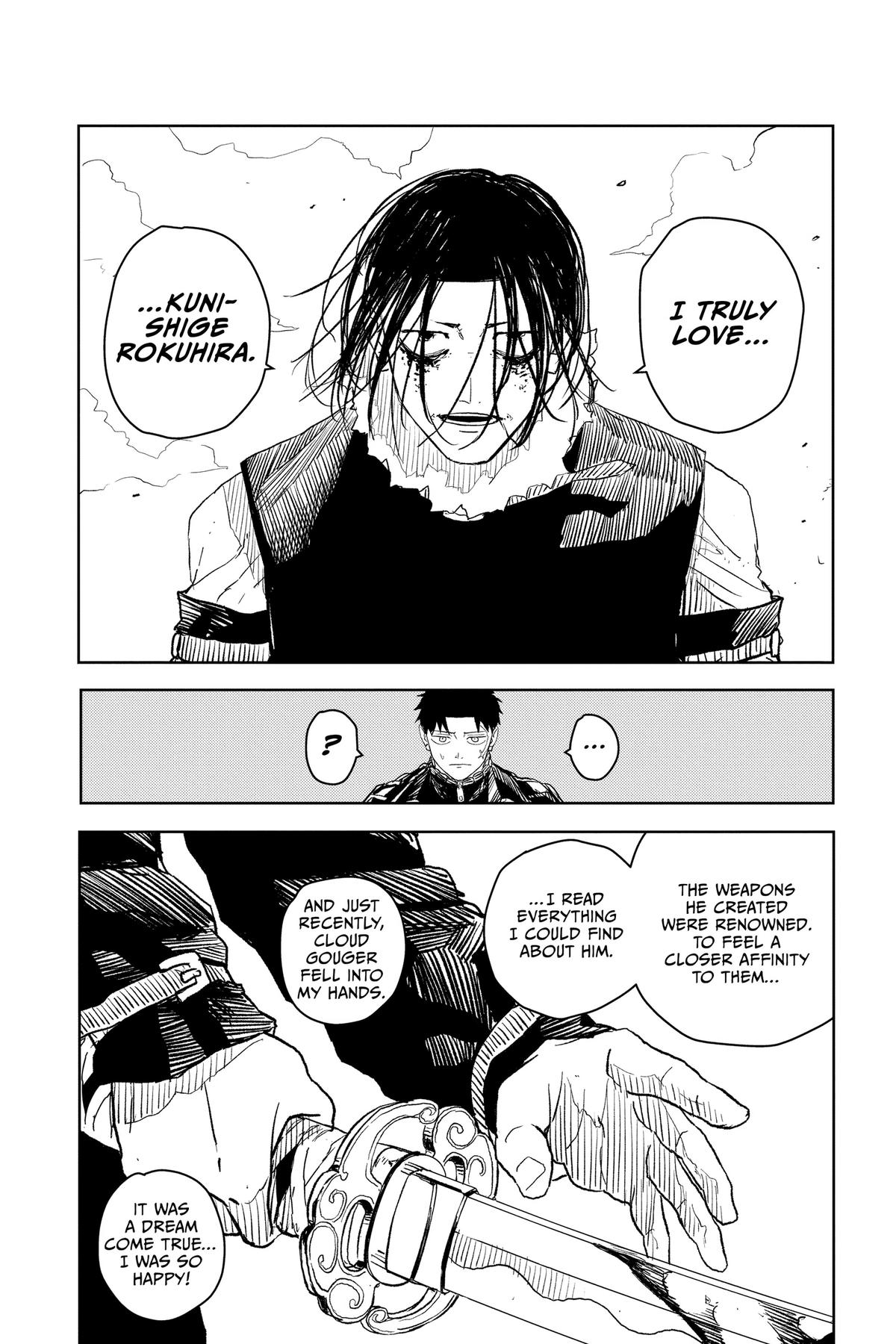 Kagurabachi Manga Chapter 9 page 17 - Enten vs. Cloud Gouger