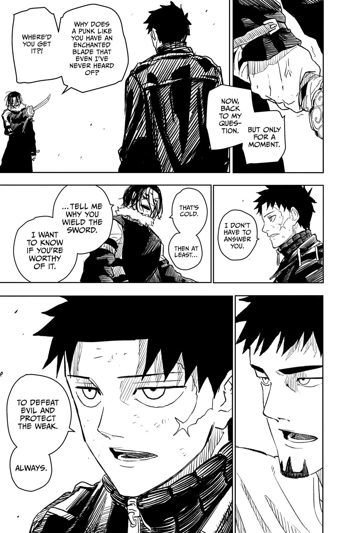 Kagurabachi Manga Chapter 9 page 18 - Enten vs. Cloud Gouger