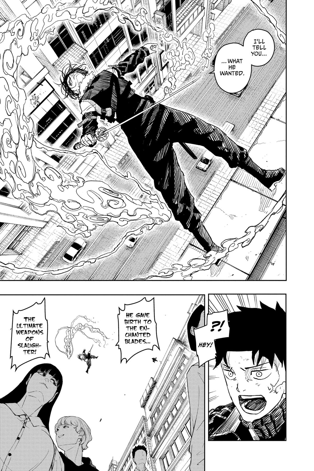 Kagurabachi Manga Chapter 9 page 20 - Enten vs. Cloud Gouger