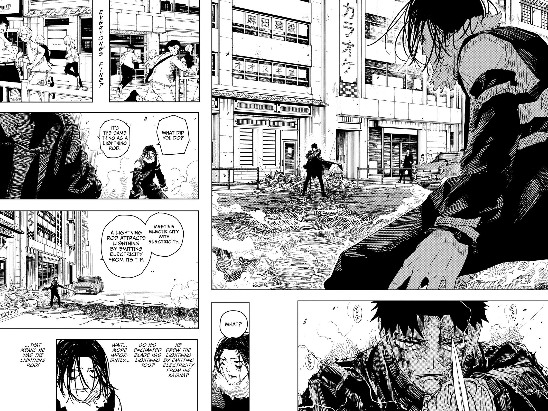 Kagurabachi Manga Chapter 9 page 23 - Enten vs. Cloud Gouger