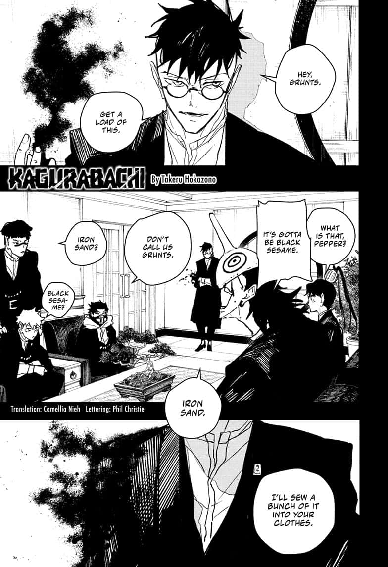 Kagurabachi Manga Chapter 98 page 1 - Ikuto Hagiwara, Worthless Commander